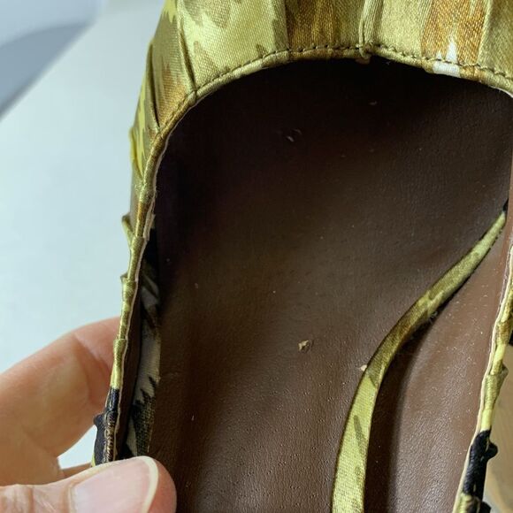 Aldo Jaylona Multicolor Pleated Fabric Peep Toe Platform High Heels Size 38 - Picture 13 of 16